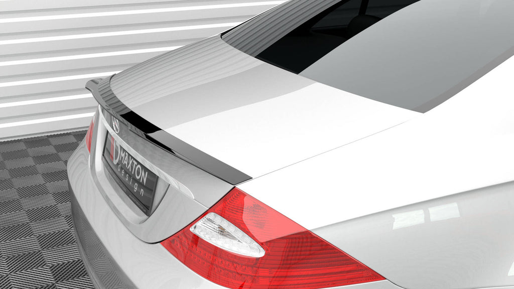 Maxton Design Spoiler CAP passend für Mercedes-Benz CLS C219 schwarz Hochglanz
