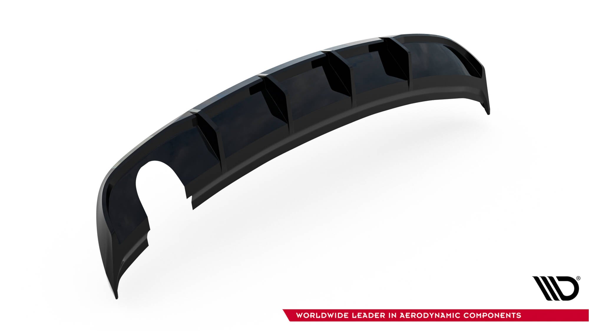 Maxton Design Diffusor Heck Ansatz passend für Audi A3 Limousine 8V Facelift (Ausführung mit einseitigem Doppelauspuffendrohr)