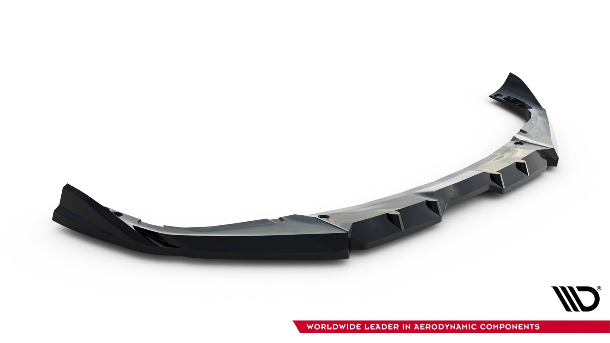 Maxton Design Street+ Spoilerlippe Front Ansatz V.1 passend für BMW X6 M F96 Facelift schwarz Hochglanz