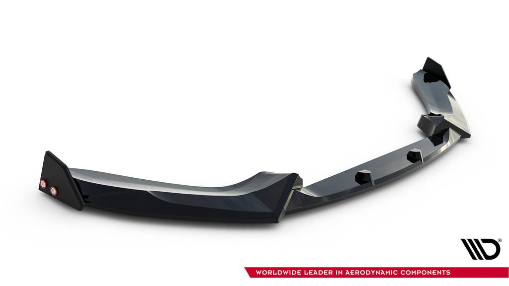 Maxton Design Street+ Spoilerlippe Front Ansatz V.5 + Flaps passend für BMW 1er M-Paket / M140i F20 Facelift