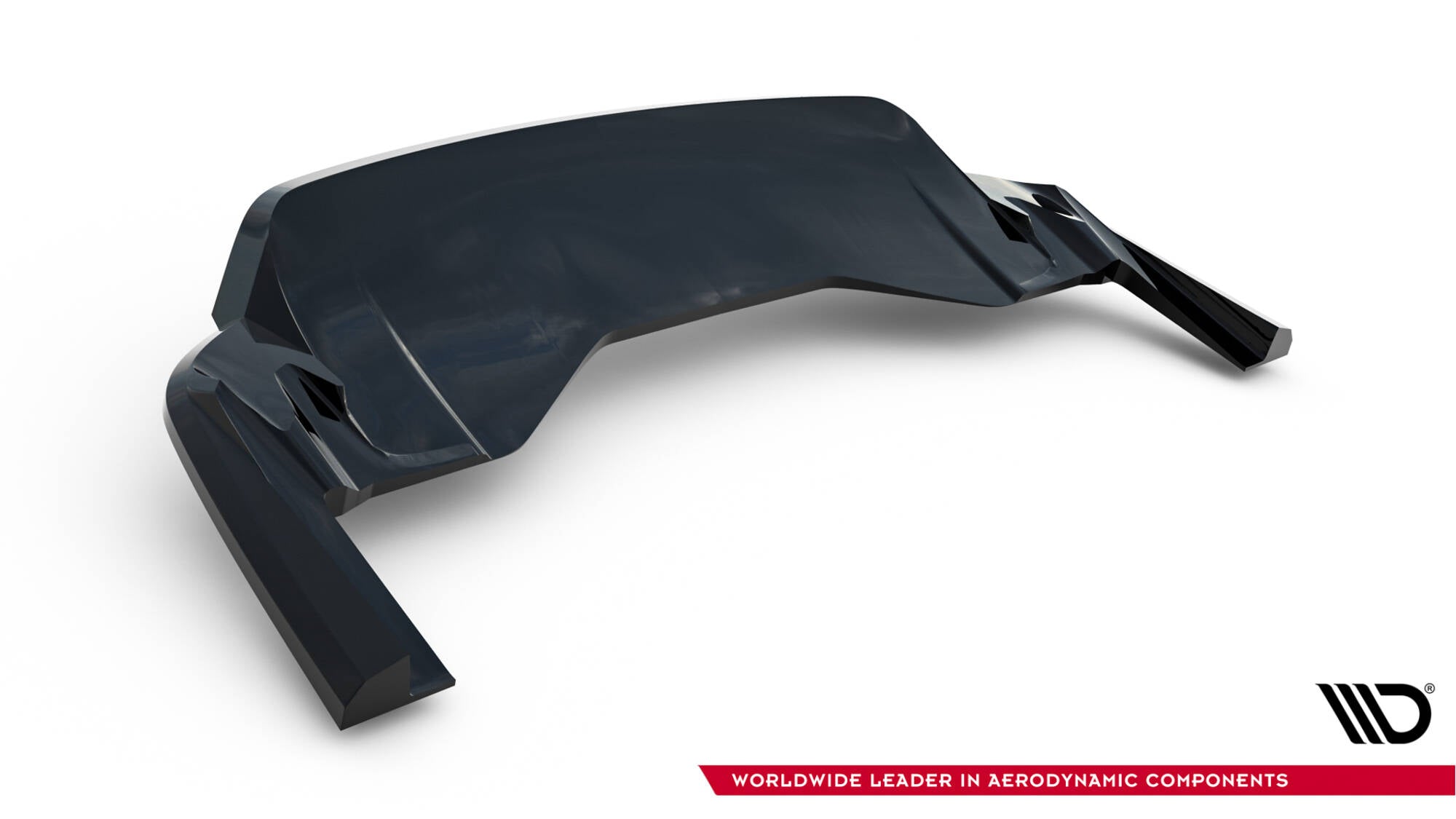 Maxton Design Street+ Mittlerer Diffusor RACE passend für Porsche Taycan Turbo S Mk1 schwarz Hochglanz