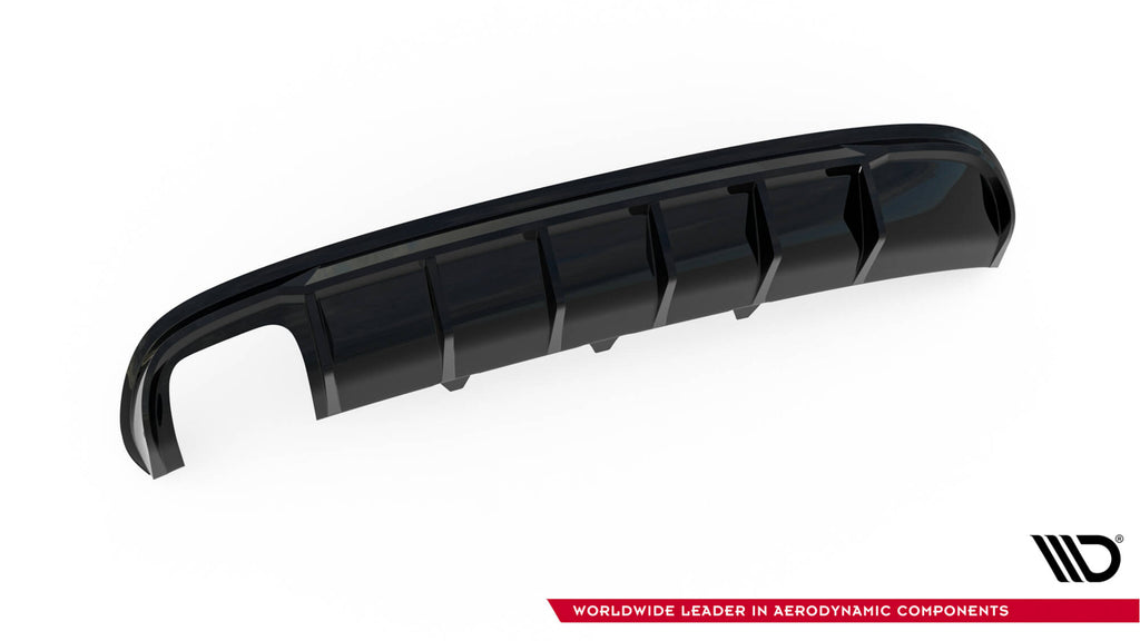 Maxton Design Diffusor Heck Ansatz passend für Audi A4 S-Line Limousine / Avant B8 (Doppelauspuff li.endrohr)