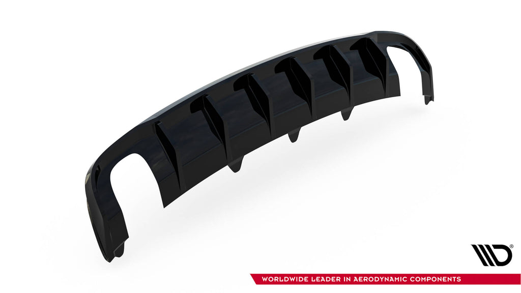 Maxton Design Diffusor Heck Ansatz passend für Audi A4 B8 Facelift (Einzelauspuff li. re.)