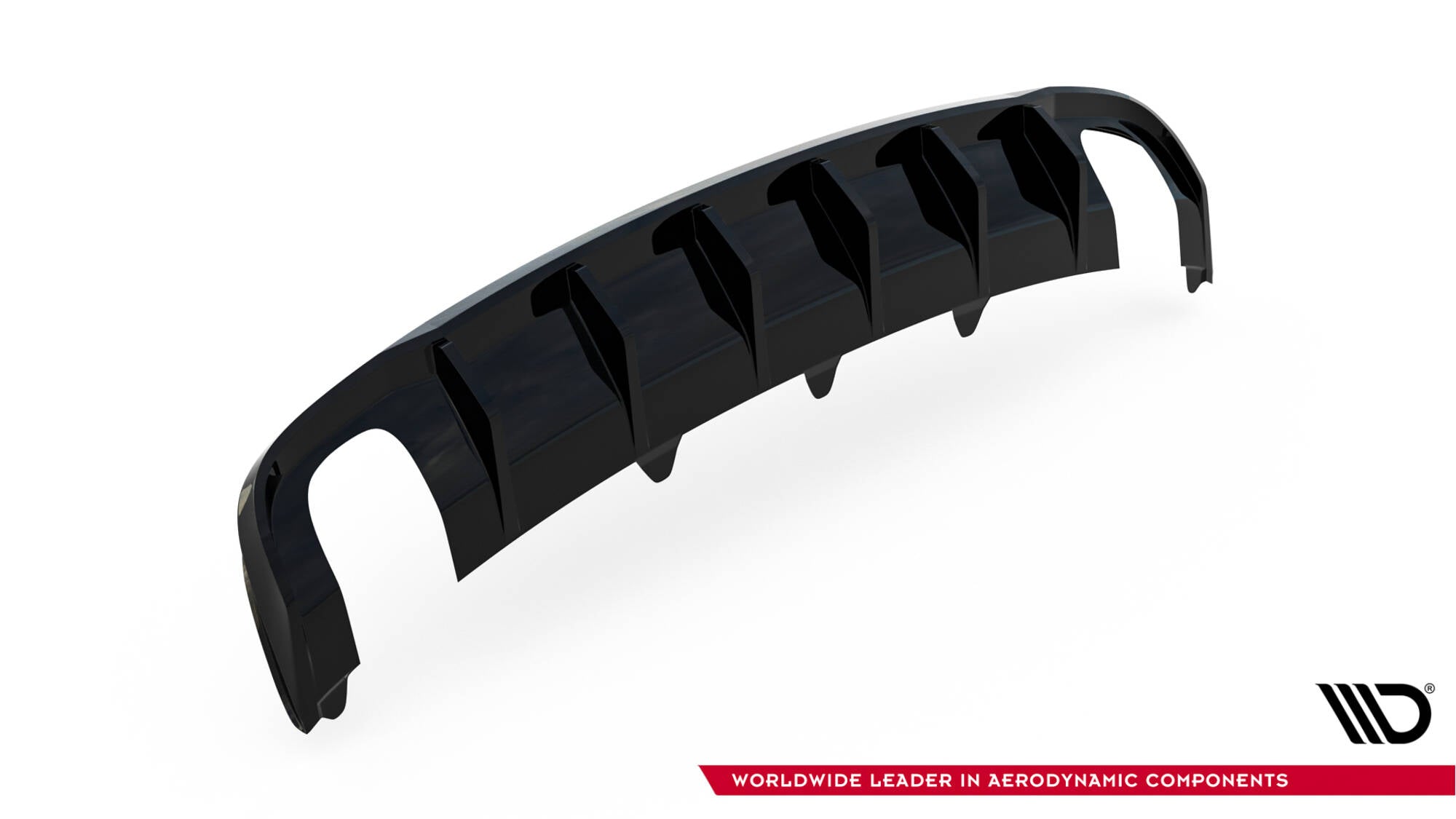 Maxton Design Diffusor Heck Ansatz passend für Audi A4 B8 Facelift (Einzelauspuff li. re.)