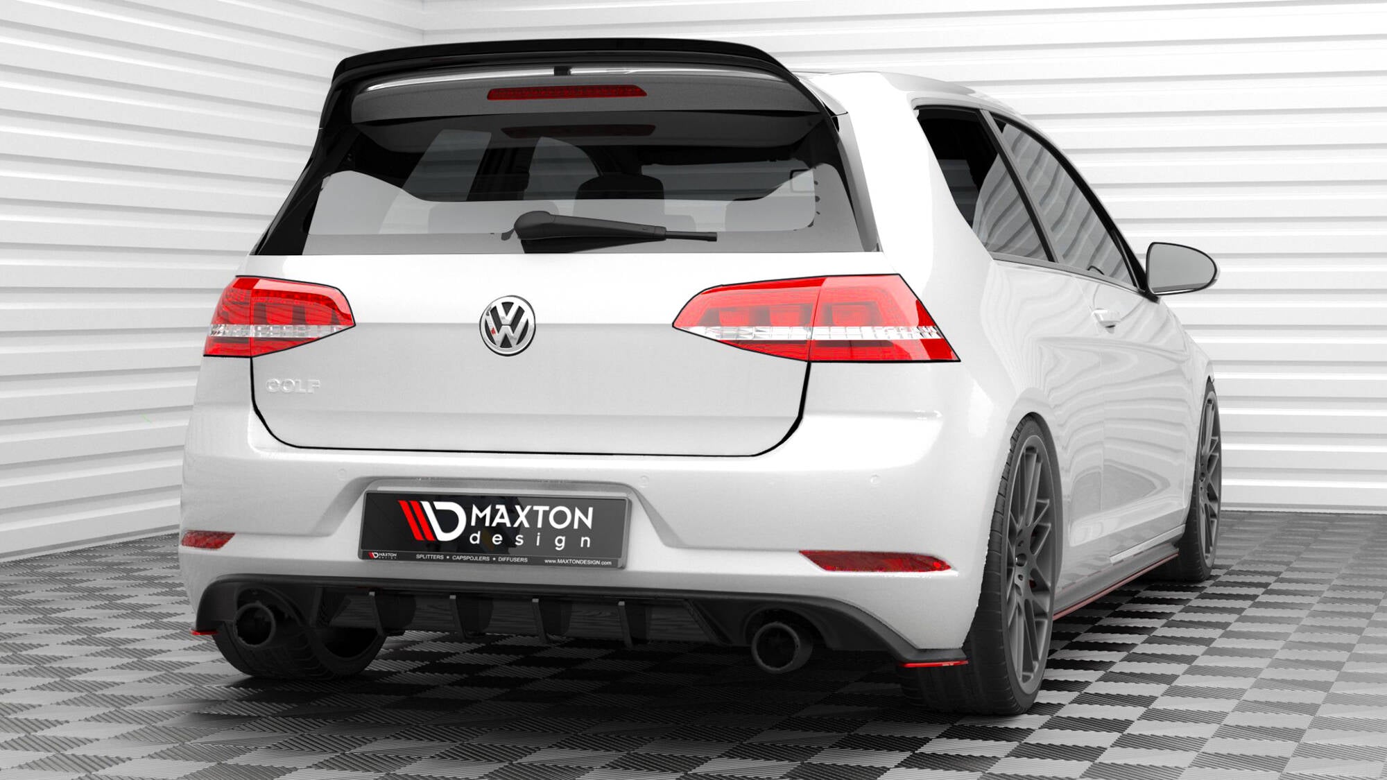 Maxton Design Heck Ansatz Flaps Diffusor V.2 für VW Golf GTI Mk7 Facelift