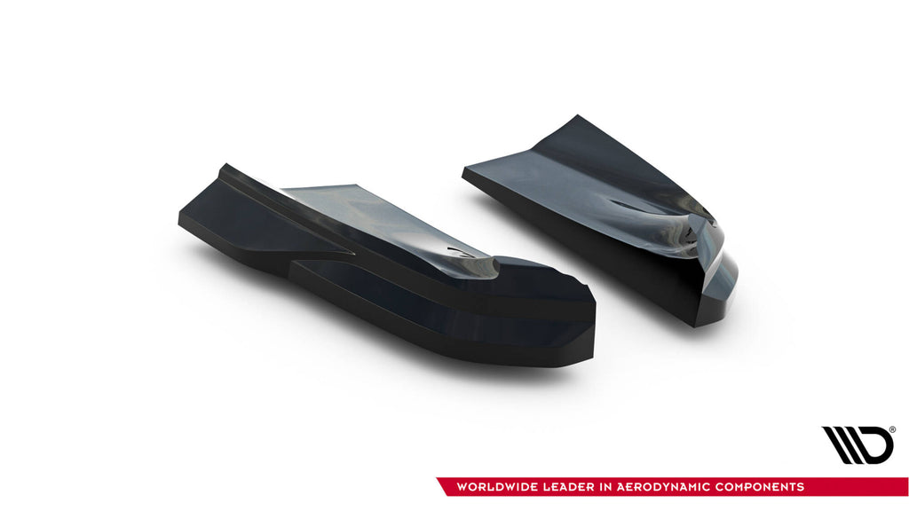 Maxton Design Heck Ansatz Flaps Diffusor passend für Porsche Macan GTS Mk1 Facelift 2 schwarz Hochglanz