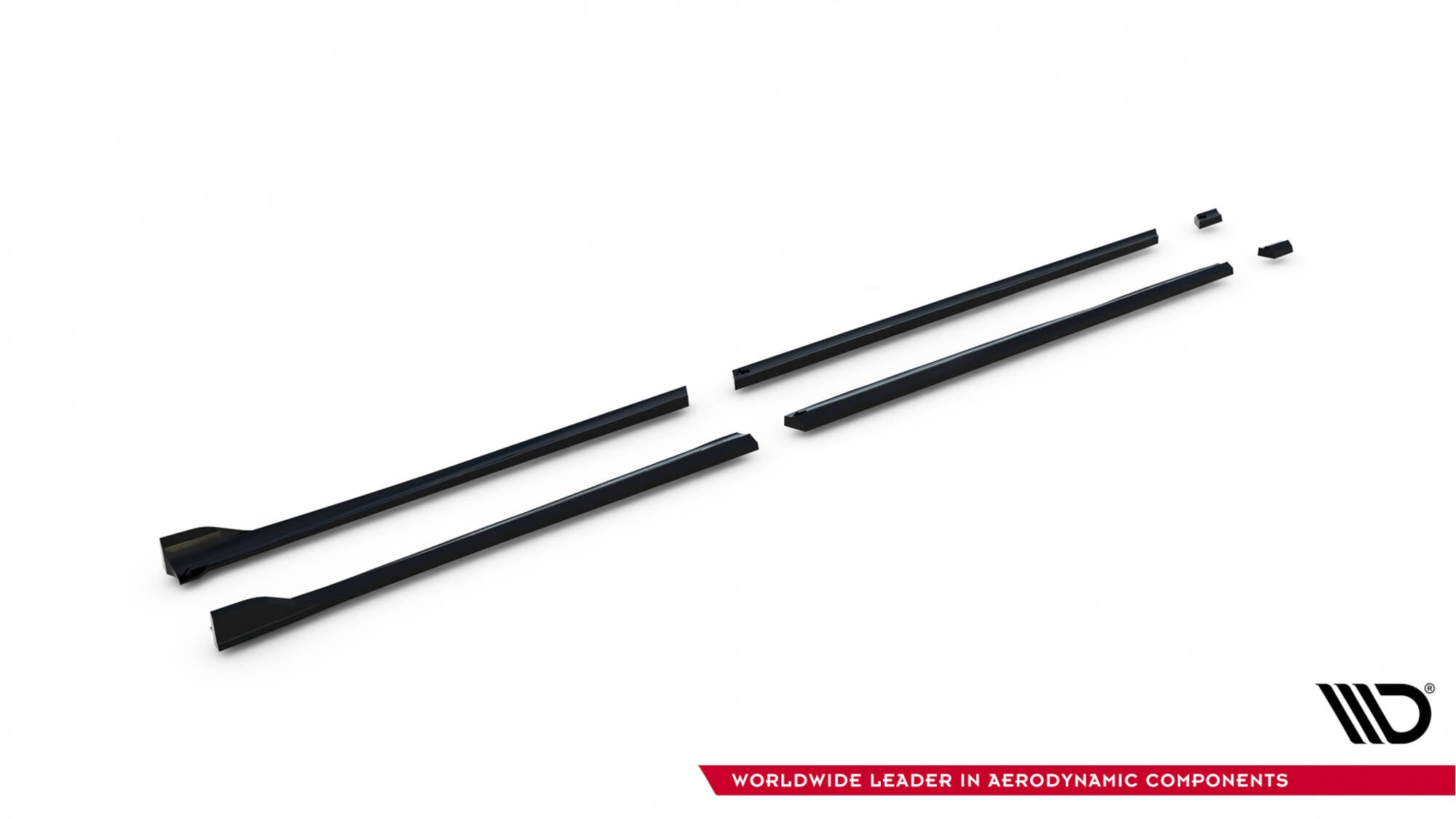 Maxton Design Street+ Seitenschweller Leisten V.2 passend für Mercedes-Benz V-Klasse Extra Long AMG-Line W447 schwarz Hochglanz
