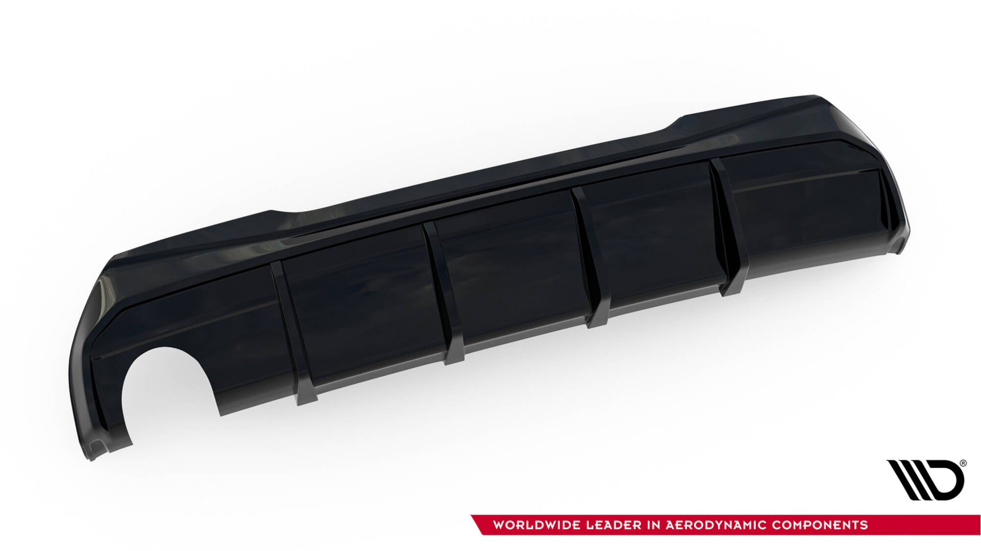 Maxton Design Diffusor Heck Ansatz V.3 passend für BMW 1er M-Paket / 128ti F40 (Ausführung mit einseitigem Doppelauspuffendrohr)