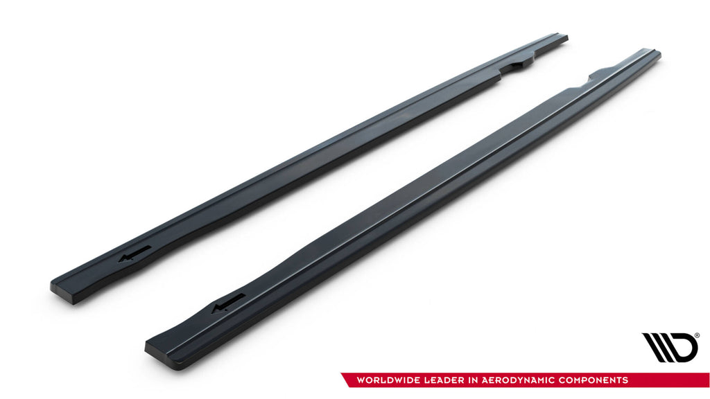 Maxton Design Street+ Seitenschweller Leisten passend für Mini Cooper S F56 / F56 Facelift schwarz Hochglanz