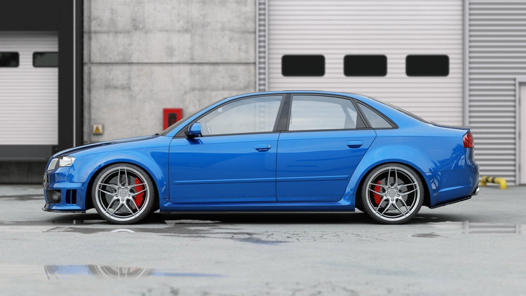 Maxton Design Seitenschweller Ansatz für Audi RS4 B7 Carbon Look