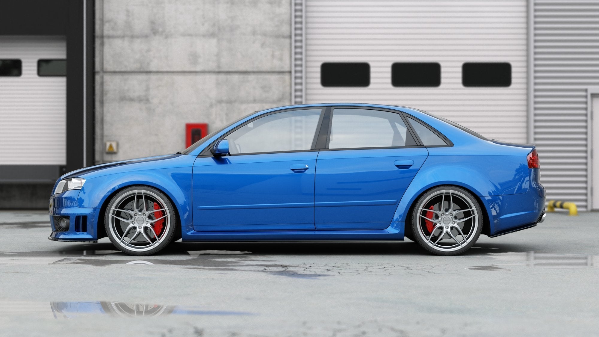 Maxton Design Seitenschweller Ansatz für Audi RS4 B7 Carbon Look