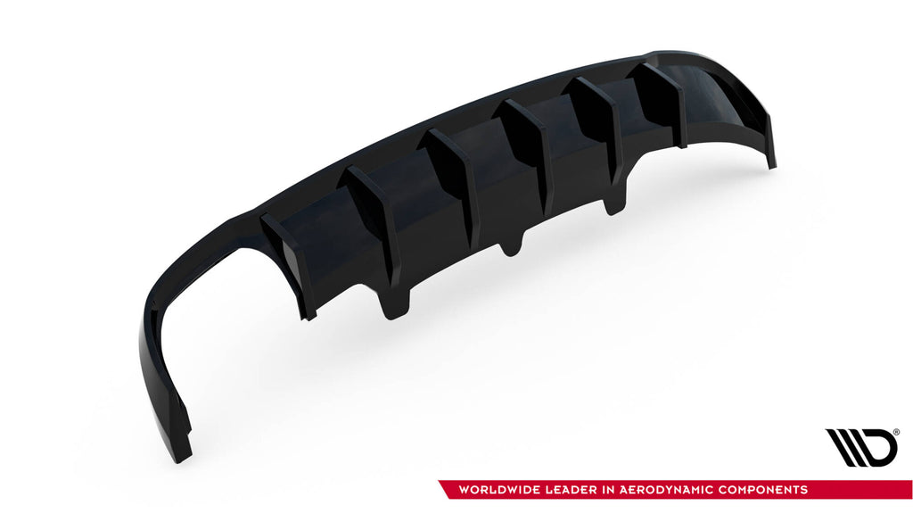 Maxton Design Diffusor Heck Ansatz passend für Audi A6 Limousine / Avant C7 (Doppelauspuff li.)