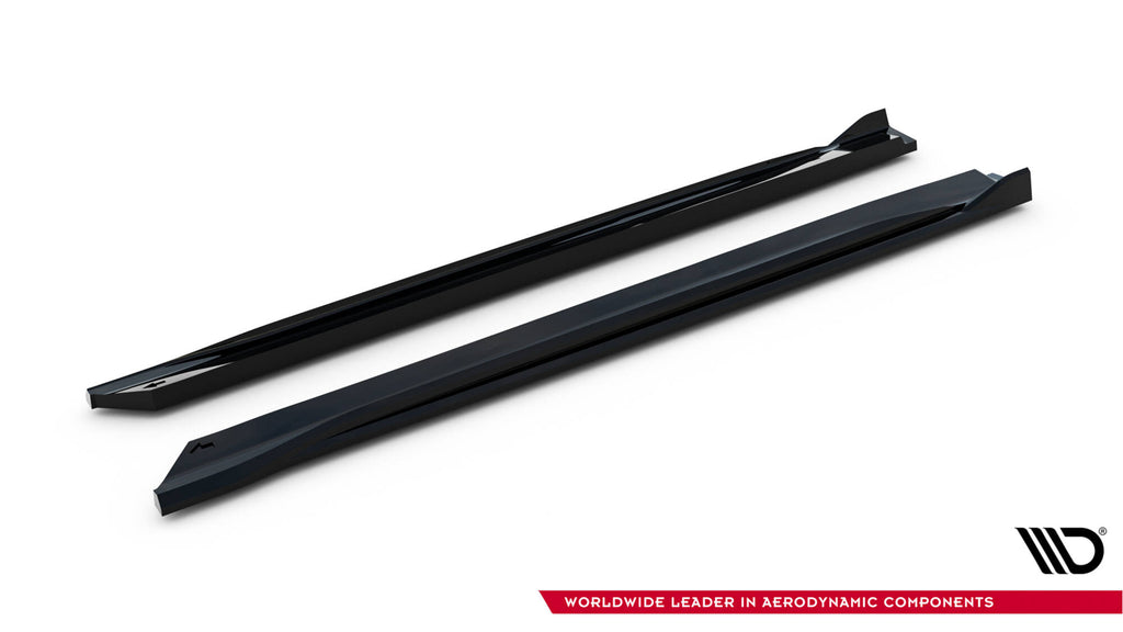 Maxton Design Street+ Seitenschweller Leisten passend für Ford Tourneo Courier Mk2 schwarz Hochglanz