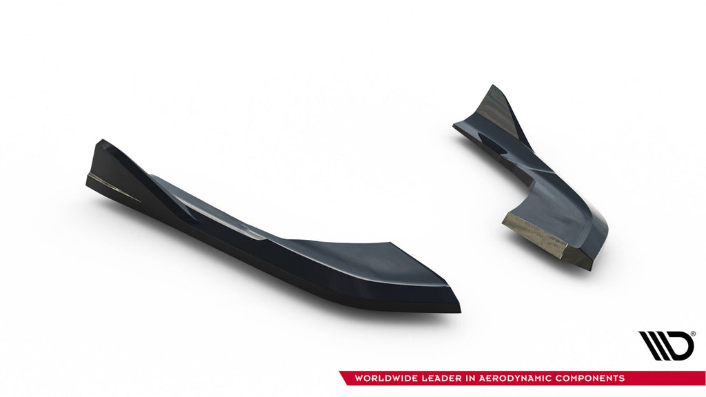 Maxton Design Heck Ansatz Flaps Diffusor V.1 passend für Audi A3 Limousine 8V Facelift schwarz Hochglanz