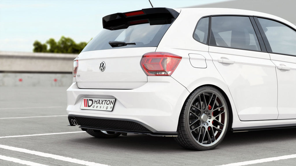 Maxton Design Street+ Mittlerer Diffusor RACE passend für VW Polo GTI Mk6 schwarz Hochglanz