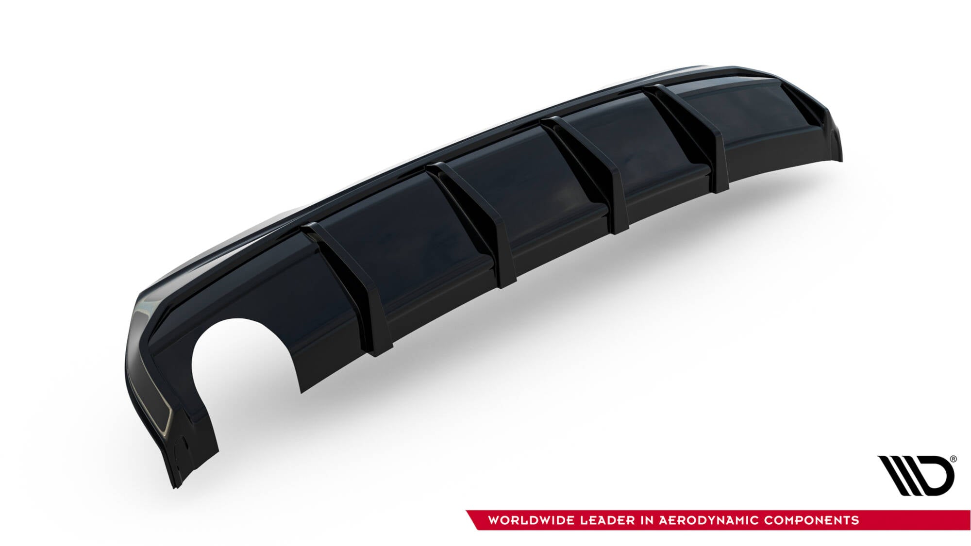 Maxton Design Diffusor Heck Ansatz V.3 passend für BMW 1er M-Paket / 128ti F40 (Ausführung mit einseitigem Doppelauspuffendrohr)