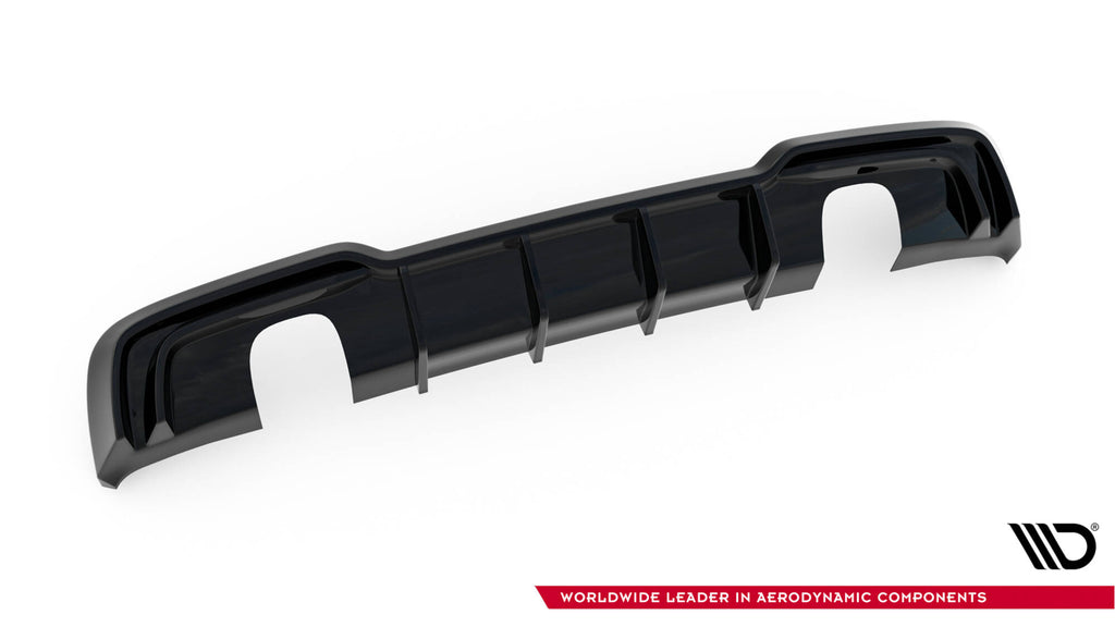 Maxton Design Diffusor Heck Ansatz passend für Audi A3 S-Line Sportback 8V Facelift (Einzelauspuff li. re.)