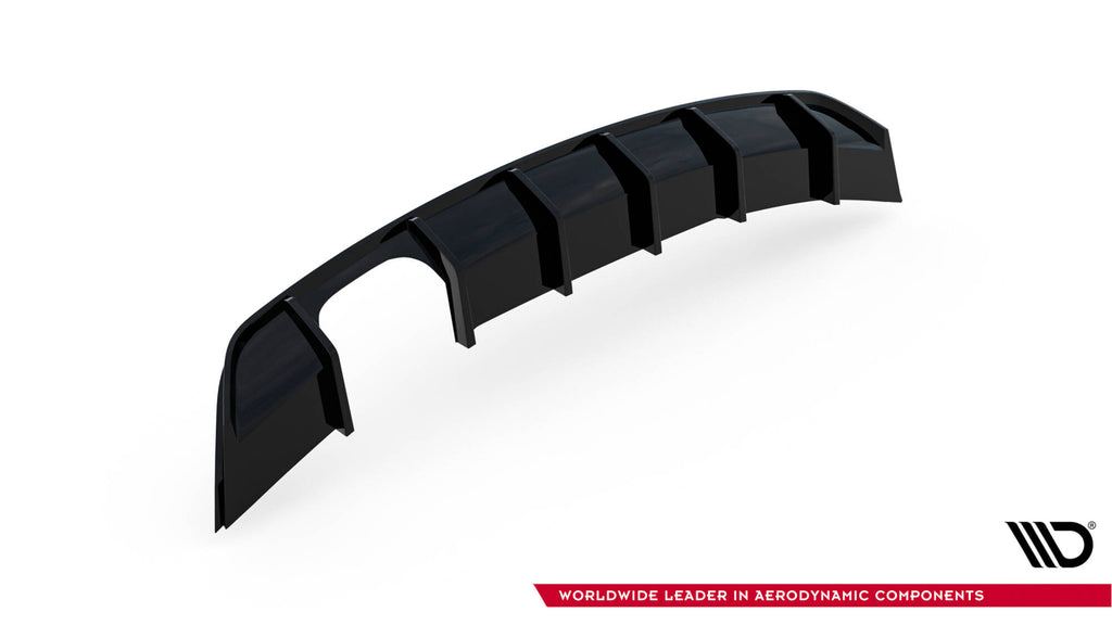 Maxton Design Diffusor Heck Ansatz V.1 passend für VW Scirocco Mk3 schwarz Hochglanz