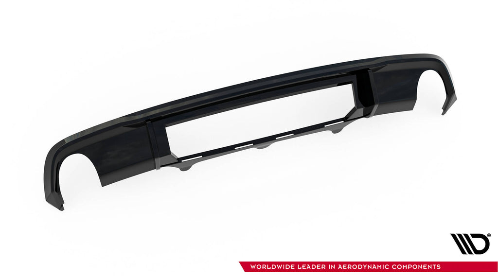 Maxton Design Diffusor Heck Ansatz passend für Audi A6 S-line Avant C7 schwarz Hochglanz