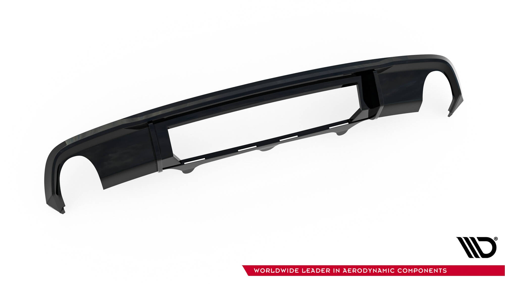 Maxton Design Diffusor Heck Ansatz passend für Audi A6 S-line Avant C7 schwarz Hochglanz