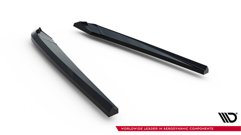 Maxton Design Heck Ansatz Flaps Diffusor V.2 passend für Audi A6 S-line Avant C7 schwarz Hochglanz