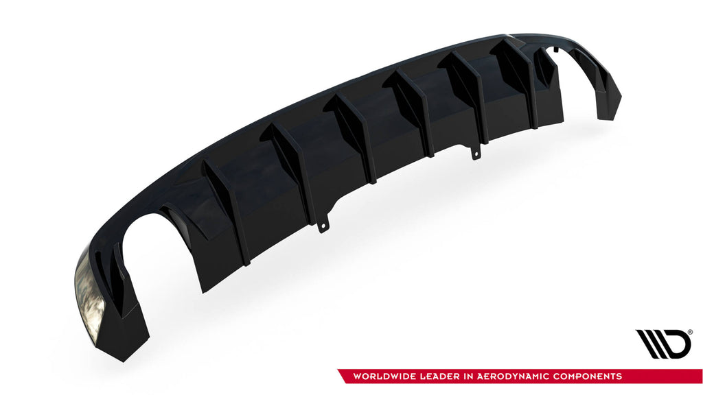 Maxton Design Diffusor Heck Ansatz V.1 passend für Audi A4 S-line B9 (Einzelauspuff li. re.)