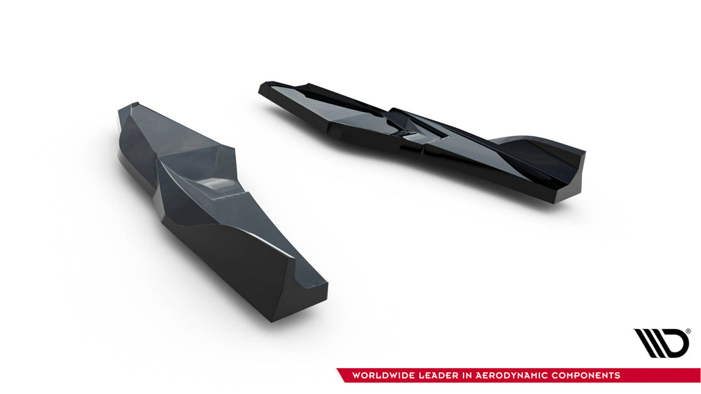Maxton Design Heck Ansatz Flaps Diffusor V.4 passend für Audi S3 Limousine 8Y Facelift schwarz Hochglanz