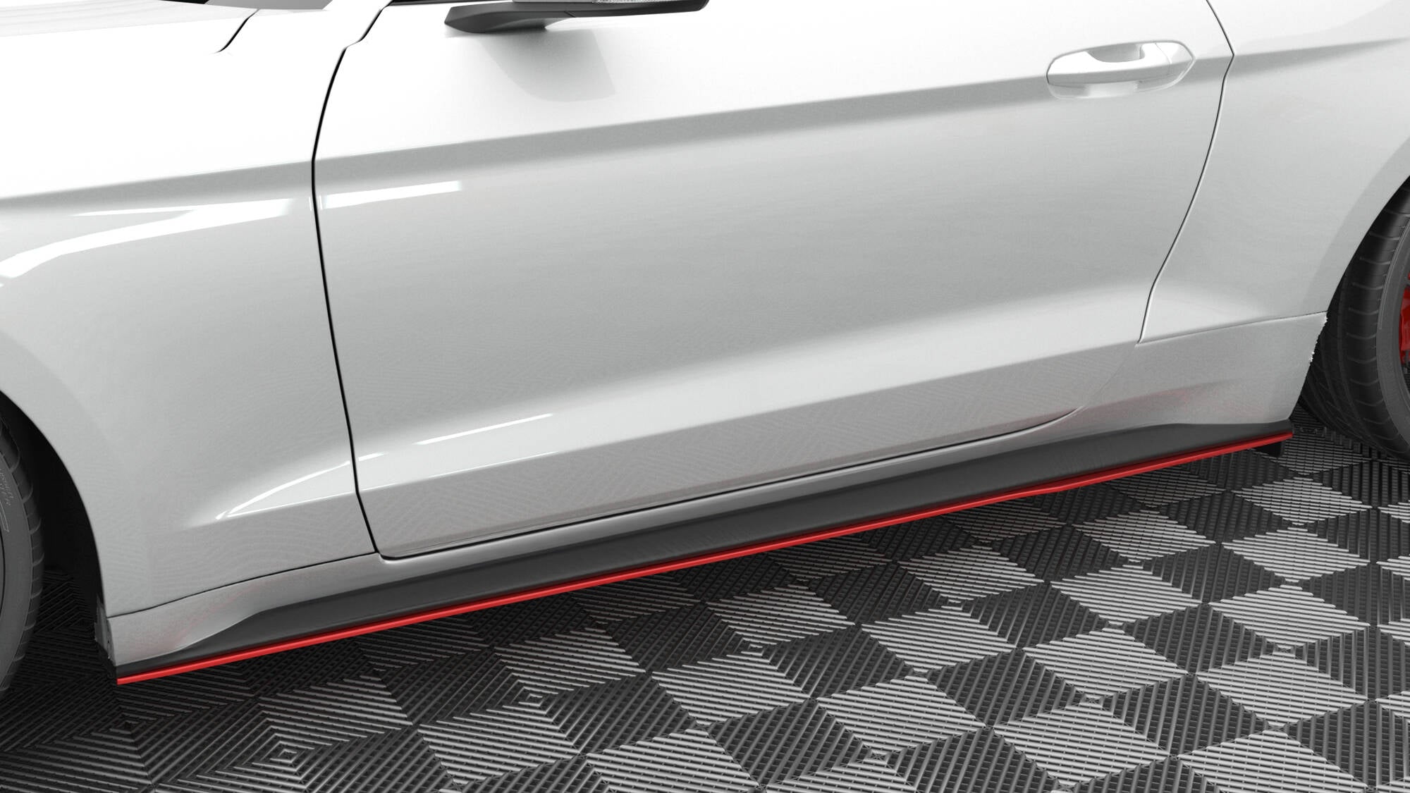 Maxton Design Seitenschweller Ansatz V.2 für Ford Mustang Mk6 Facelift