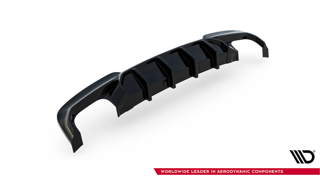 Maxton Design Diffusor Heck Ansatz V.2 passend für BMW 5er M-Paket F10 / F11 (Doppelauspuff li. re.)