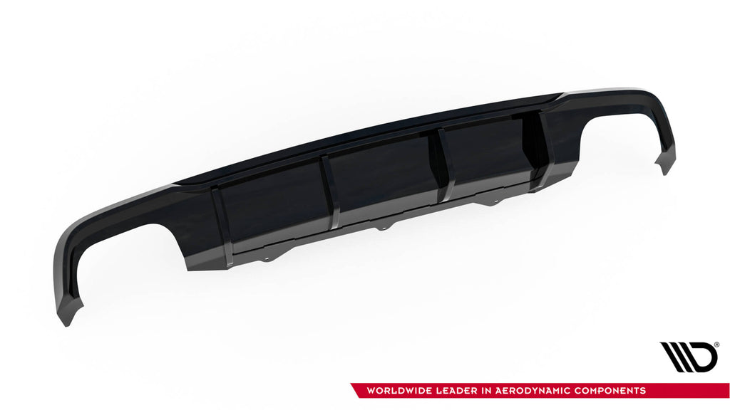 Maxton Design Diffusor Heck Ansatz V.2 passend für Audi A6 / A6 C7 S-line/ S6 C7 Facelift schwarz Hochglanz