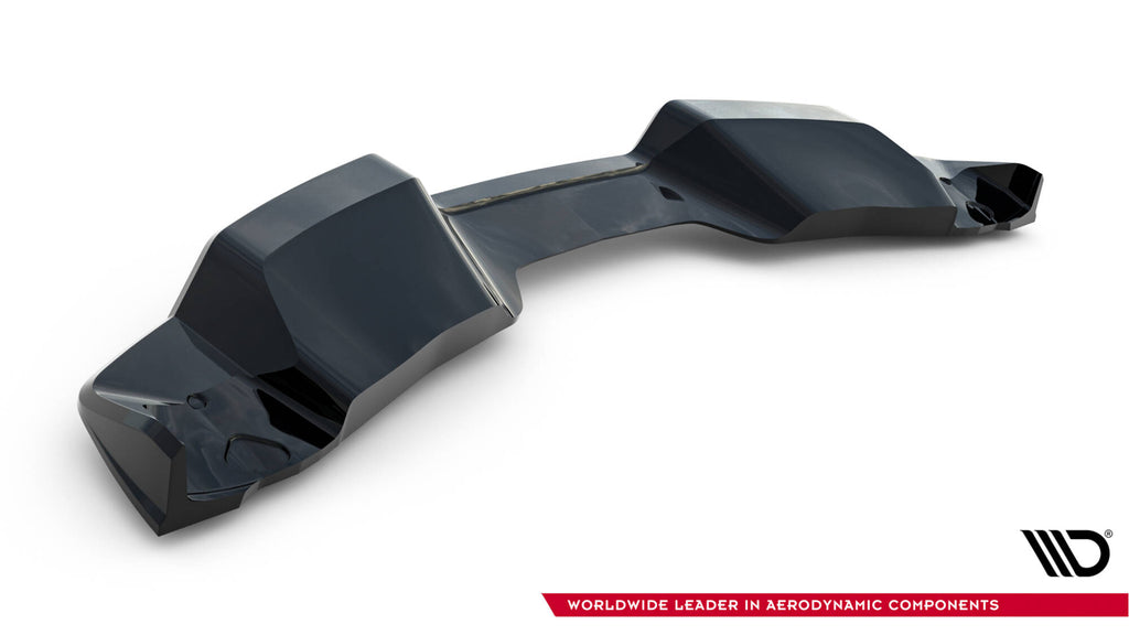 Maxton Design Mittlerer Diffusor Heck Ansatz DTM Look passend für Chevrolet Corvette Z06 C7 schwarz Hochglanz