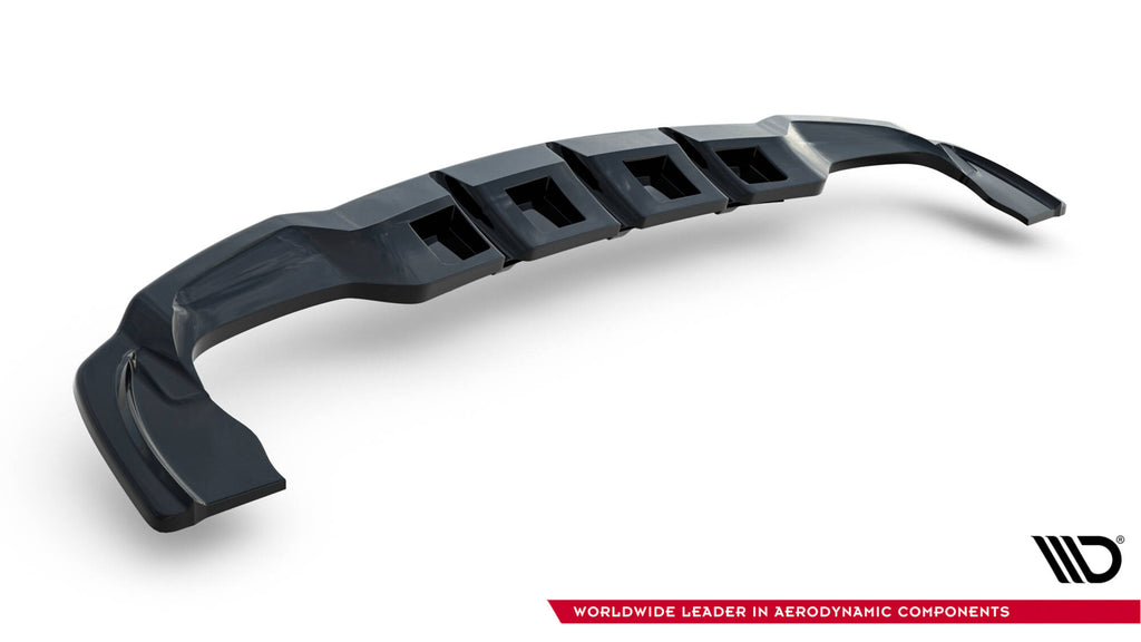 Maxton Design Street+ Mittlerer Diffusor RACE passend für V.1 Mercedes-Benz GLA 45 AMG schwarz Hochglanz