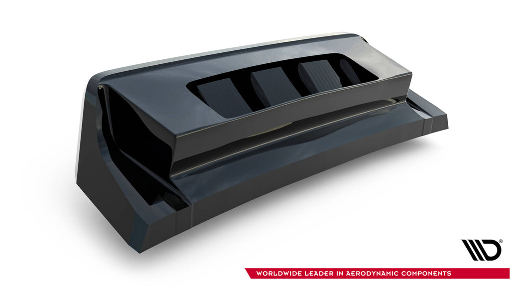 Maxton Design Mittlerer Diffusor Heck Ansatz DTM Look passend für VW T-Roc R Mk1 schwarz Hochglanz