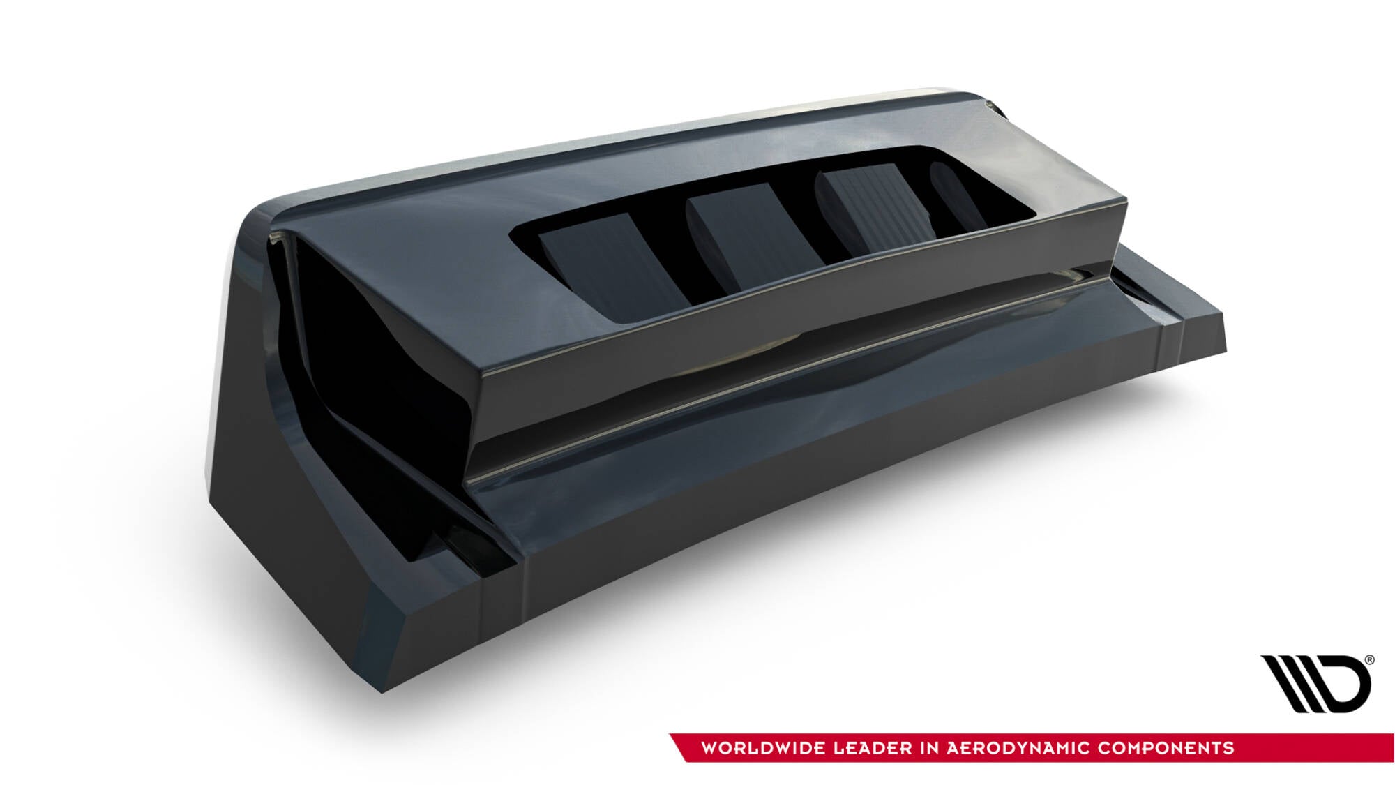 Maxton Design Mittlerer Diffusor Heck Ansatz DTM Look passend für VW T-Roc R Mk1 schwarz Hochglanz