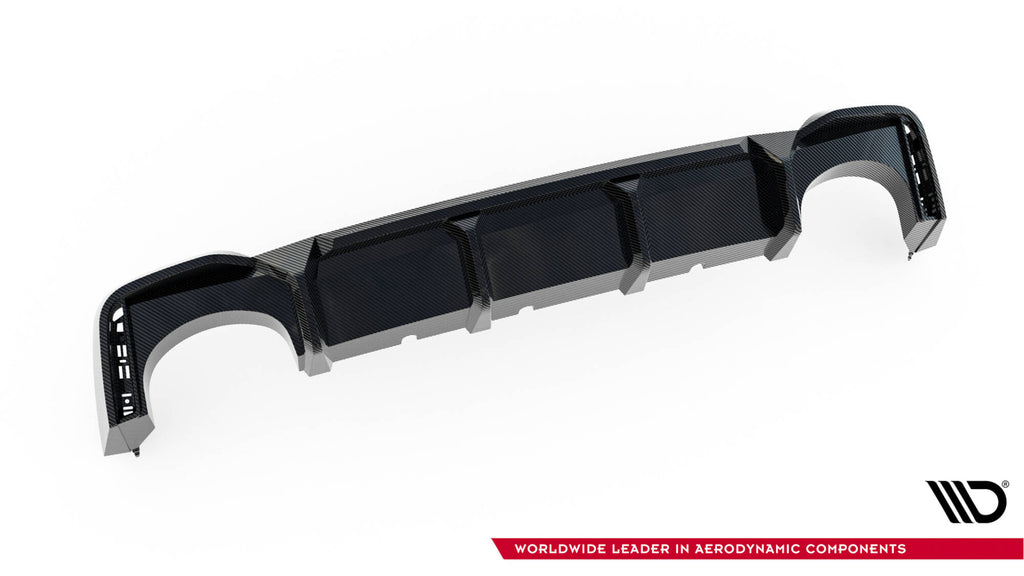 Maxton Design Prepreg Carbon Fiber Diffusor Heck Ansatz passend für Audi RS7 C8 C8 (version mitout towbar)