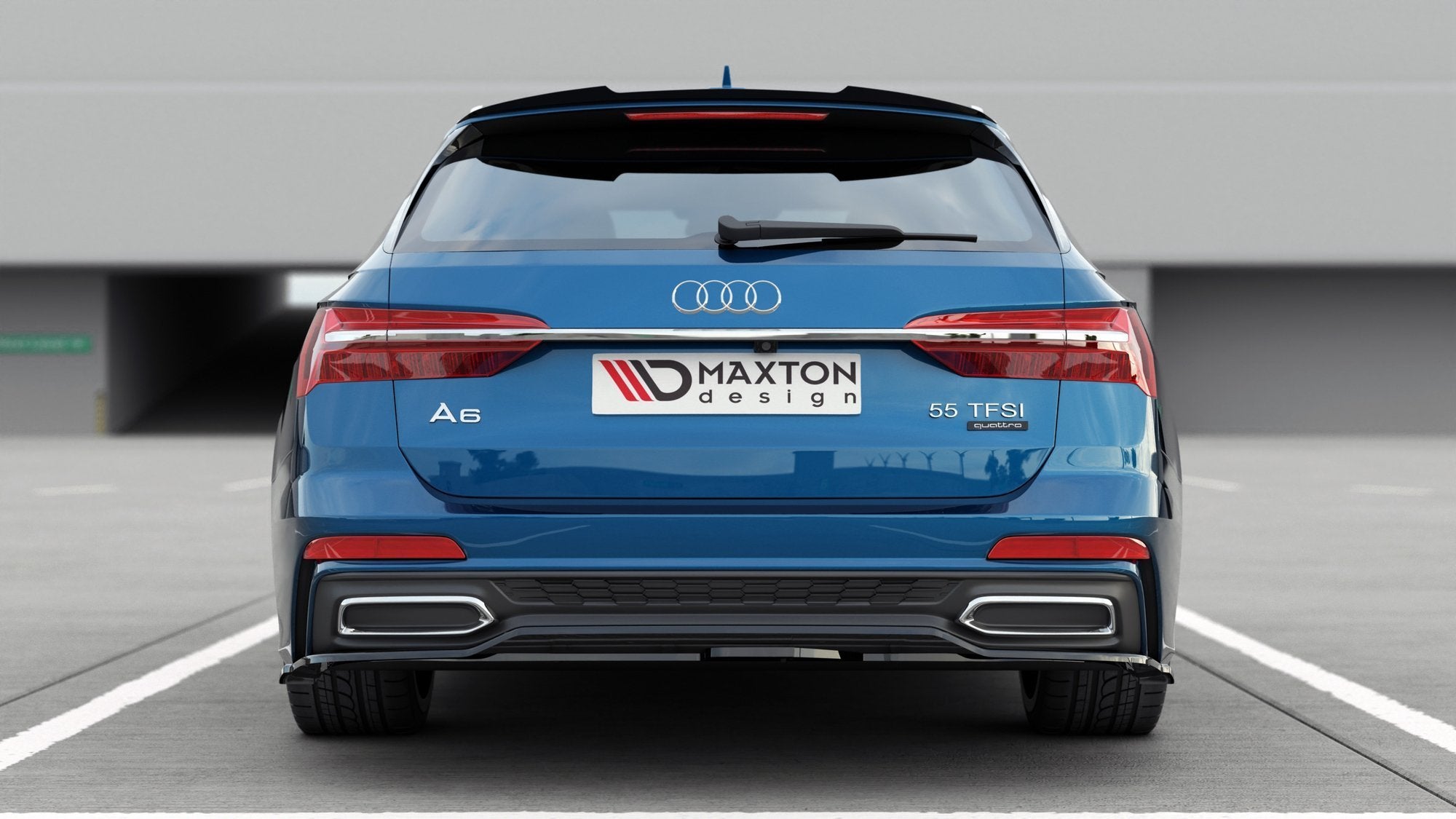 Maxton Design Heckansatz Audi A6 S-Line C8 schwarz Hochglanz für Audi A6