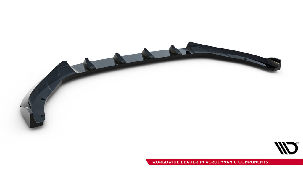Maxton Design Street+ Spoilerlippe Front Ansatz V.2 passend für Skoda Octavia RS Liftback / Combi Mk4 Facelift schwarz Hochglanz