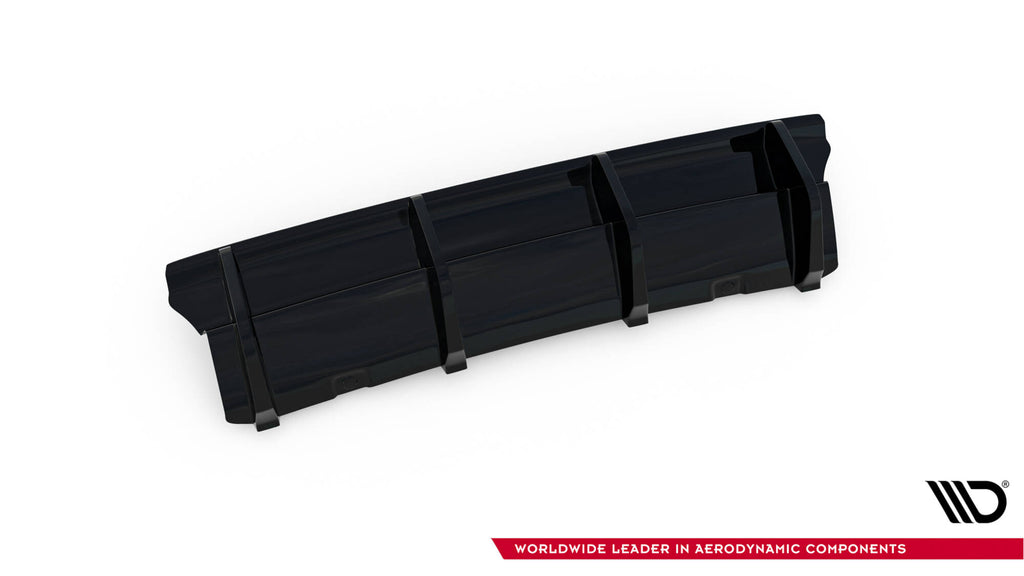 Maxton Design Diffusor Heck Ansatz passend für VW Golf R Hatchback R Mk7 Facelift schwarz Hochglanz