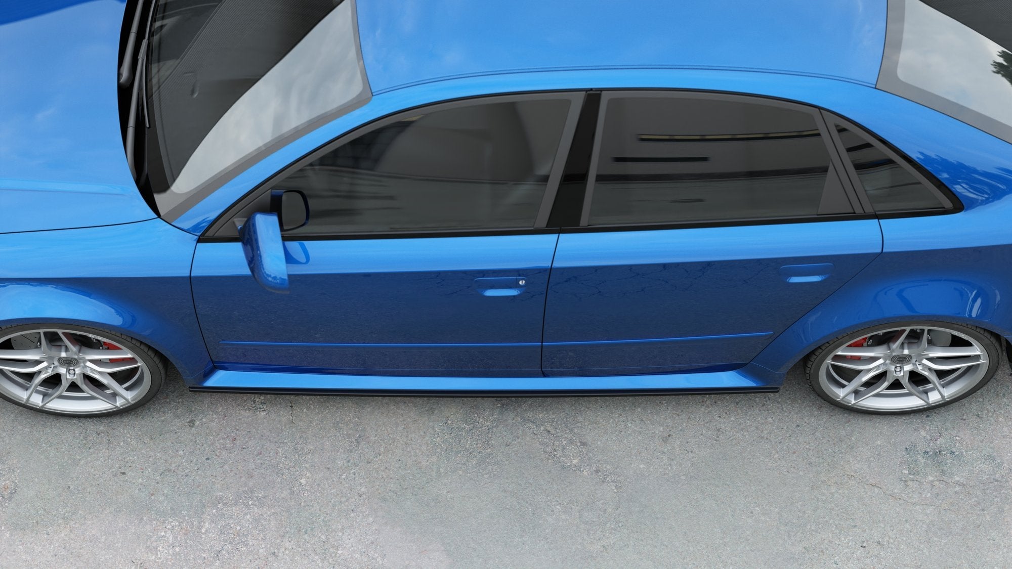 Maxton Design Seitenschweller Ansatz für Audi RS4 B7 Carbon Look