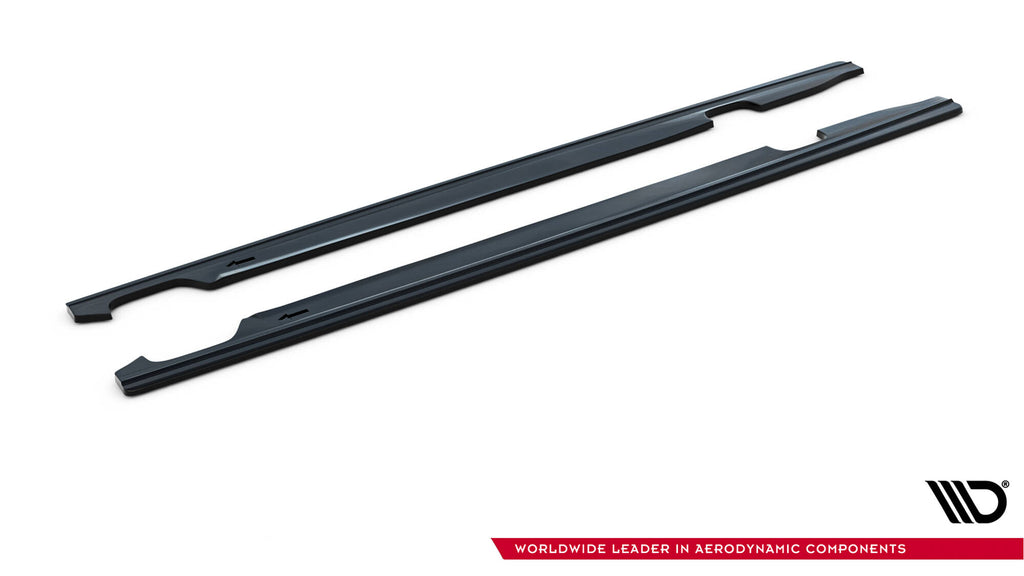 Maxton Design Street+ Seitenschweller Leisten passend für Audi S6 / A6 S-Line C7 schwarz Hochglanz