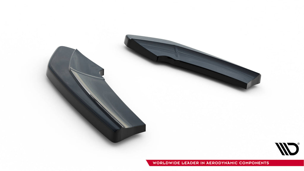 Maxton Design Heck Ansatz Flaps Diffusor passend für BMW X4 M Paket schwarz Hochglanz