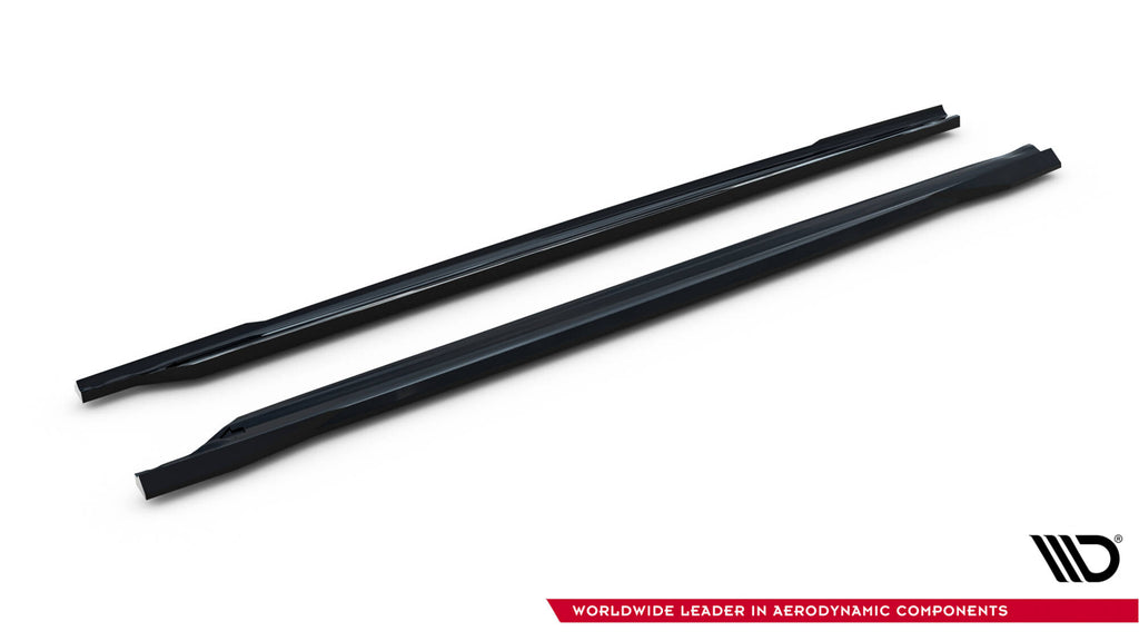 Maxton Design Street+ Seitenschweller Leisten passend für Skoda Octavia Liftback / Combi Mk4 Facelift schwarz Hochglanz