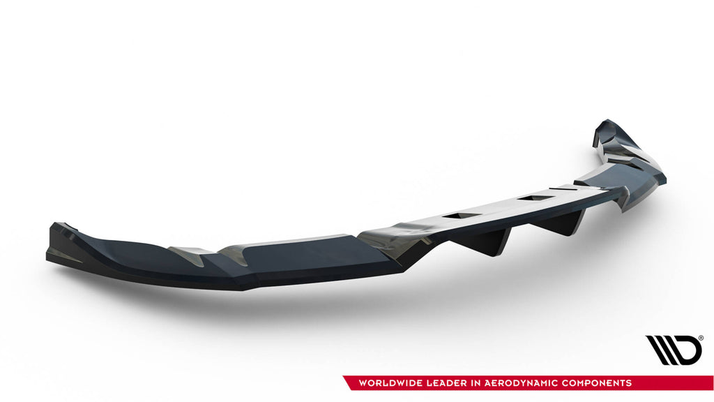 Maxton Design Street+ Mittlerer Diffusor RACE passend für V.1 Tesla Model 3 Performance Mk1 Facelift schwarz Hochglanz