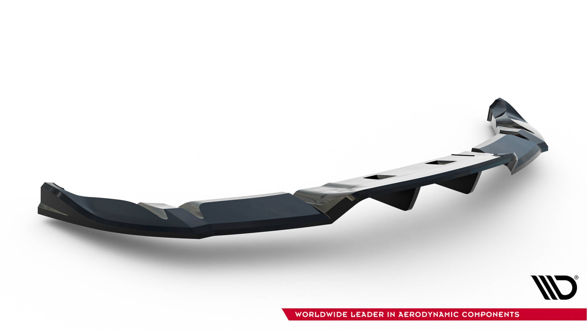 Maxton Design Street+ Mittlerer Diffusor RACE passend für V.1 Tesla Model 3 Performance Mk1 Facelift schwarz Hochglanz
