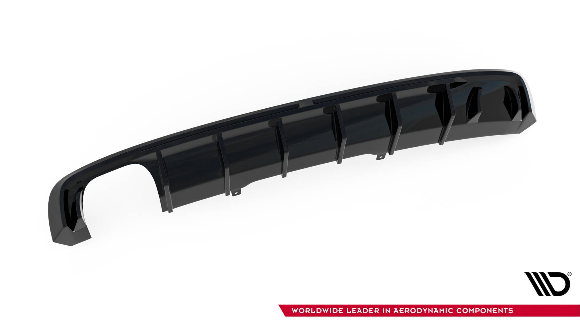Maxton Design Diffusor Heck Ansatz V.1 passend für Audi A4 S-line B9 (Doppelauspuff li.endrohr)