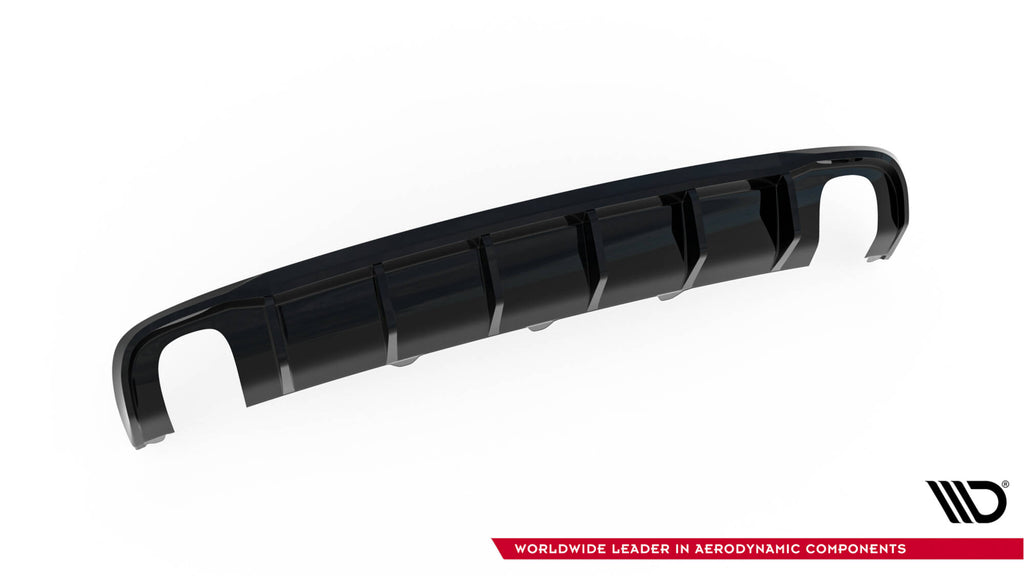 Maxton Design Diffusor Heck Ansatz passend für Audi A4 B8 Facelift (Einzelauspuff li. re.)