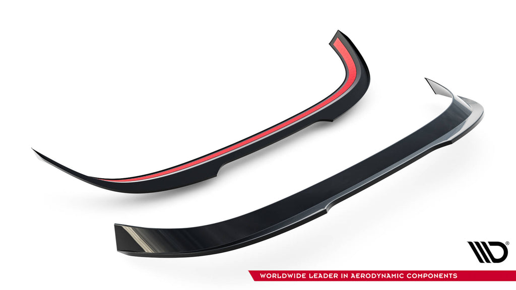 Maxton Design Spoiler CAP V.2 passend für VW Golf R-Performance Hatchback Mk8 Facelift schwarz Hochglanz