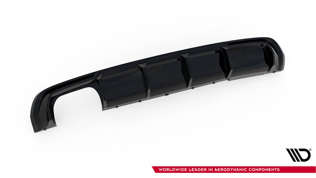 Maxton Design Diffusor Heck Ansatz passend für Audi A3 S-Line Sportback 8V (Doppelauspuff li.)