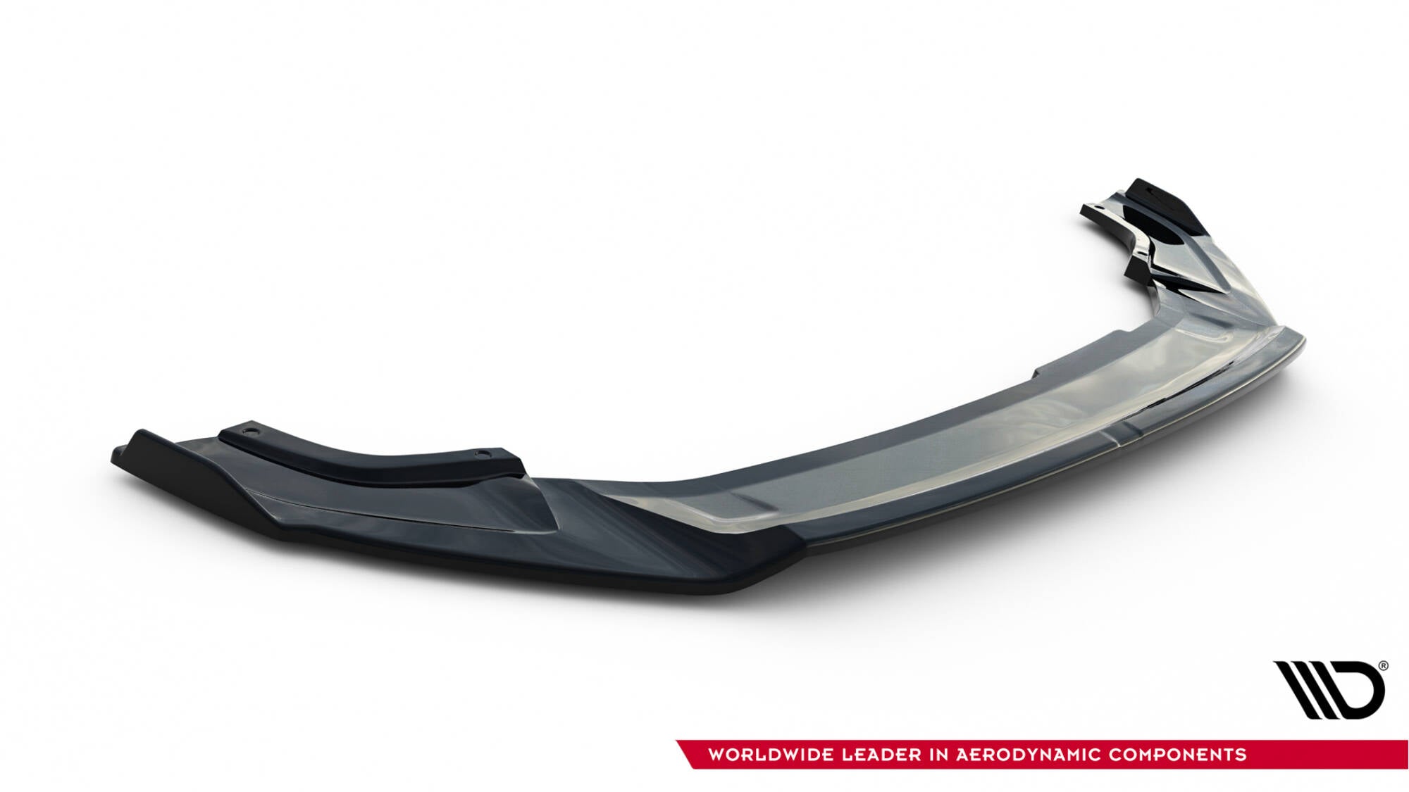 Maxton Design Street+ Spoilerlippe Front Ansatz V.2 passend für VW Golf R / R-Line Mk7 Facelift schwarz Hochglanz