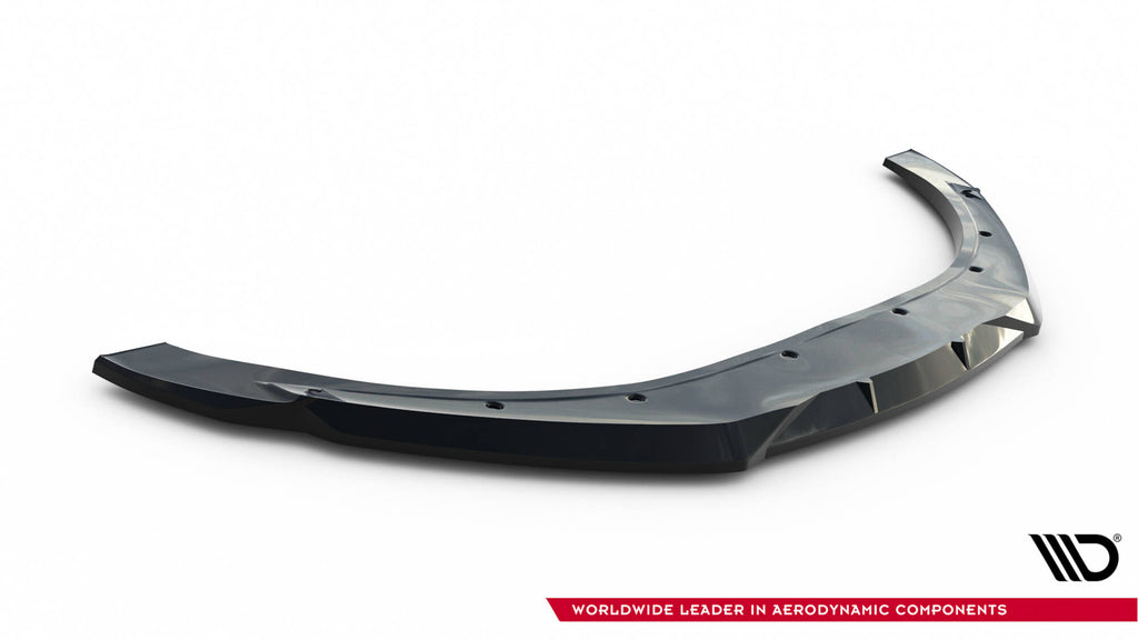 Maxton Design Street+ Spoilerlippe Front Ansatz V.2 passend für Audi TT S / TT S-Line 8J Facelift schwarz Hochglanz